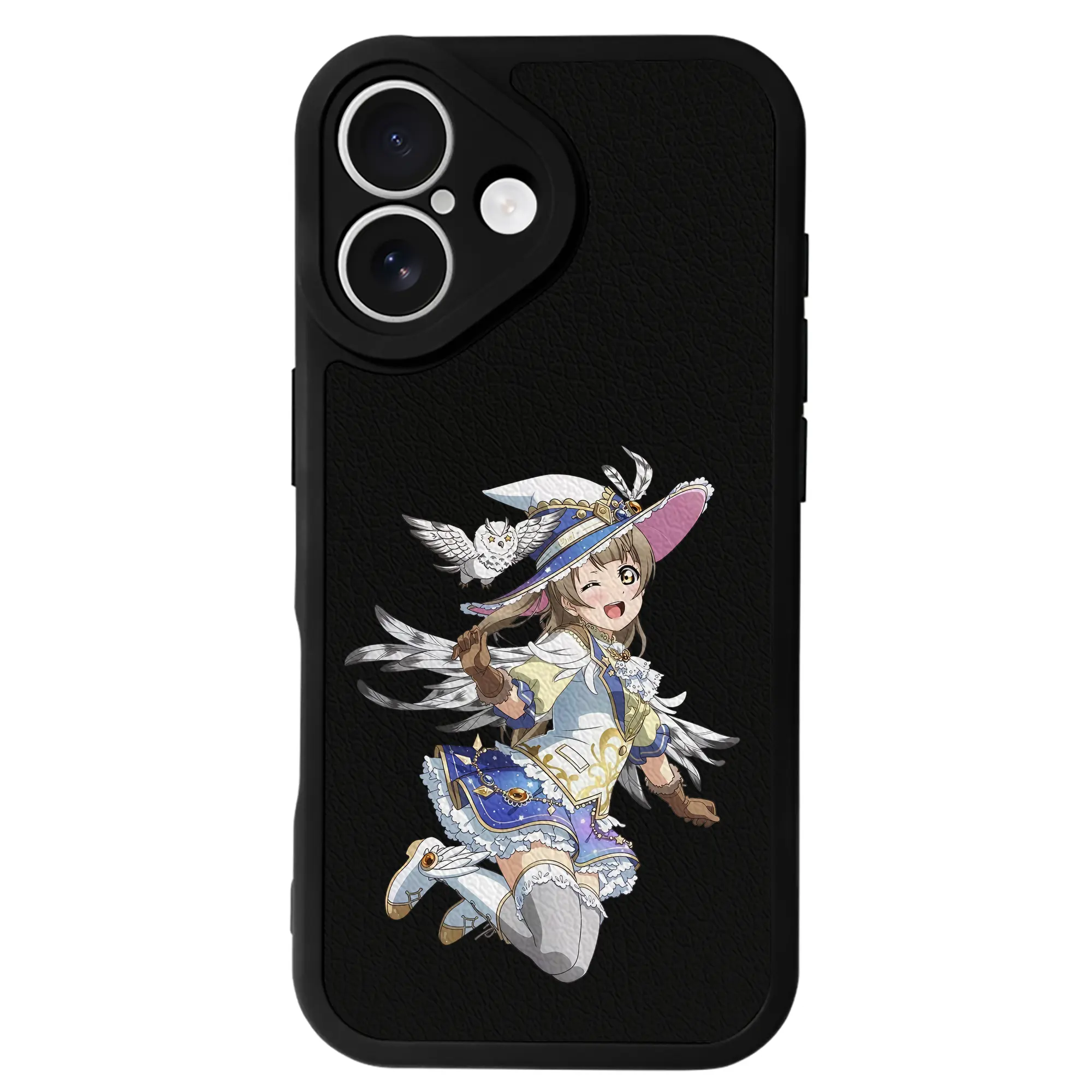 Love Live! グッズ,南ことり - IPhone 16シリーズ対応 ・ シリコンスマホケース ・ レザー調 ・ 高精度フィット ・ 耐衝撃 ・ ワイヤレス充電対応 ・ 精密カット